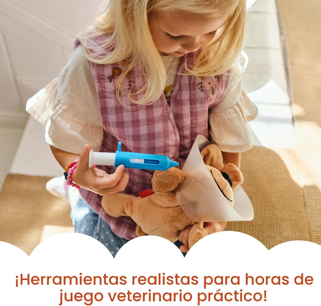 Melissa & Doug Examine & Treat Pet Vet Play Set – Juego de veterinario para niños. El original (24 piezas, gran regalo para niñas y niños – Juguete para niños, adecuado para niños de 3, 4, 5 años en adelante)