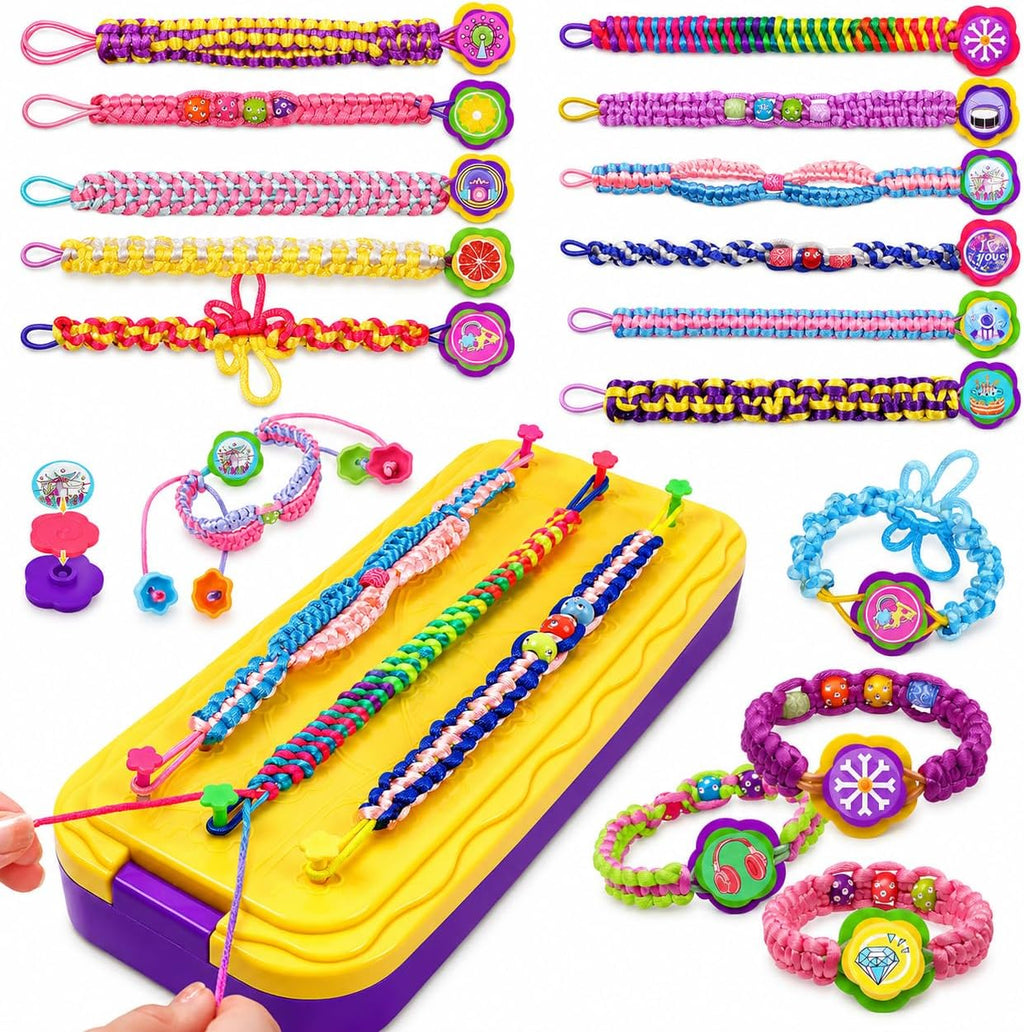 Arte y manualidades para niños de 8 a 12 años de edad, kit de fabricación de pulseras de amistad para niñas, las mejores ideas de regalos de cumpleaños para niñas de 7, 9, 10, 11 años, juego de