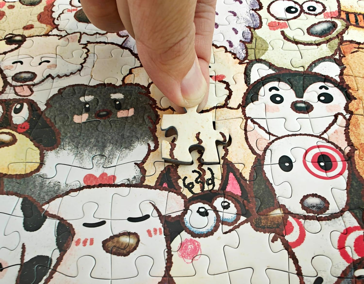 Rompecabezas de perro caprichoso para adultos, 520 piezas, arte dibujado a
