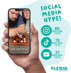 Orbito de Flex IQ, juegos de estrategia para 2 jugadores para reuniones familiares, ideal para juegos infantiles, incluye 1 tablero de juego con botón orbito, 8 canicas blancas y 8 canicas negras