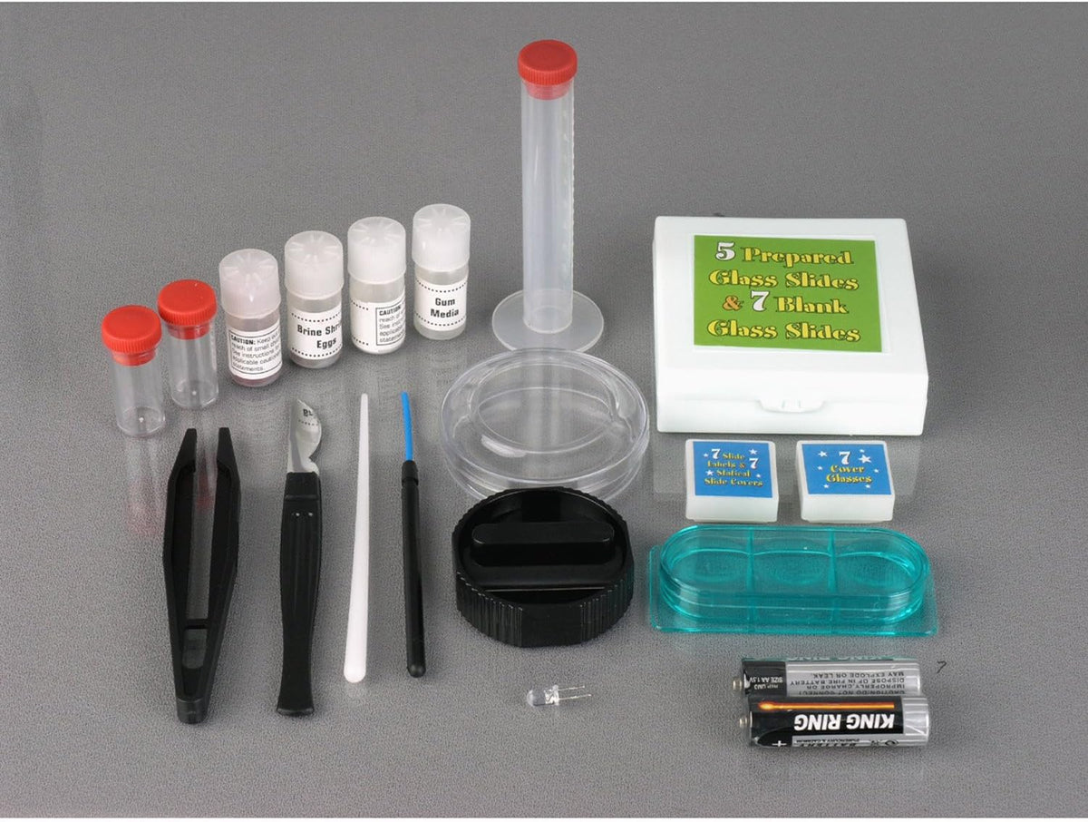 AmScope M30-ABS-KT2 Kit de microscopio STEM de 52 piezas para niños, color