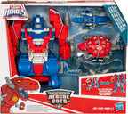 Transformers Rescue Bots Knight Watch Optimus Prime, Playskool Heroes figura de acción de juguete (exclusivo de Amazon)