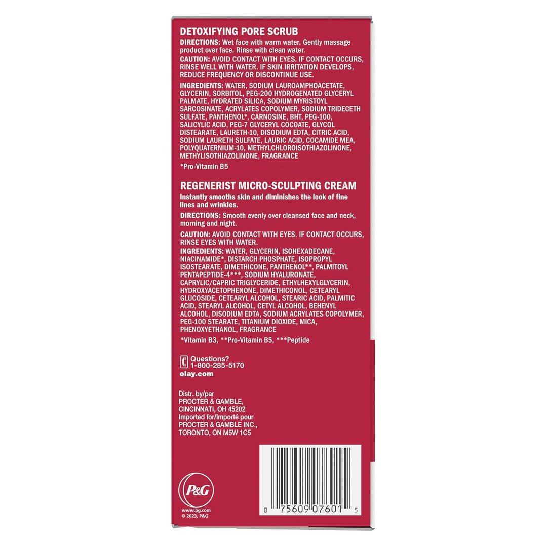 Olay Limpiador Facial Regenerist Advanced Anti-Aging Pore Scrub Cle...