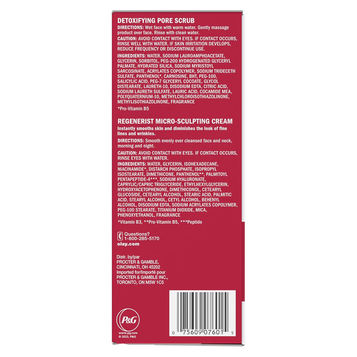 Olay Limpiador Facial Regenerist Advanced Anti-Aging Pore Scrub Cle...