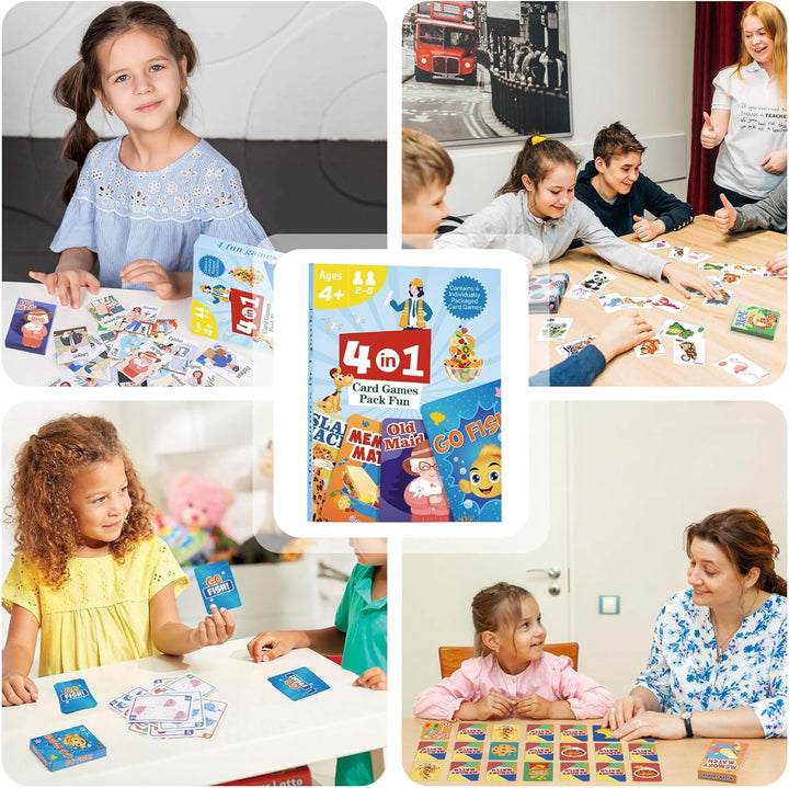 Juegos de Cartas Go Fish Old Maid Slap Jack y Memory
