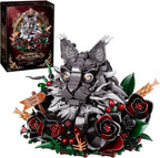 Gothic Maine Coon - Juego de construcción para gatos, ramo de rosas felinas