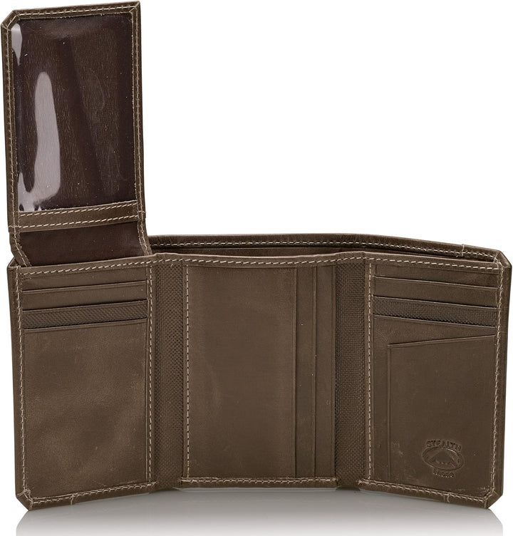 Stealth Mode Cartera triple de piel con bloqueo RFID para hombre, b...