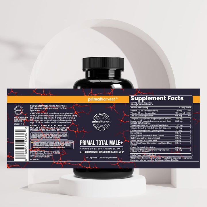 Primal Harvest Total Male+ Multivitamínico para Hombres Vitaminas,...