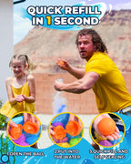 Globos de agua reutilizables, 18 unidades, bolas de agua de llenado rápido, juguetes para niños de 4 a 8 años, bomba de agua autosellante magnética recargable para fiesta de verano, piscina, juguetes de playa al aire libre para niños de 8 a 12 años