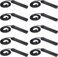 Lámpara Amazon Basics Regleta protectora de sobretensiones, 6 tomas, 790 julios, interruptor de circuito, indicador LED, cable de extensión de 6 pies, negro, paquete de 10