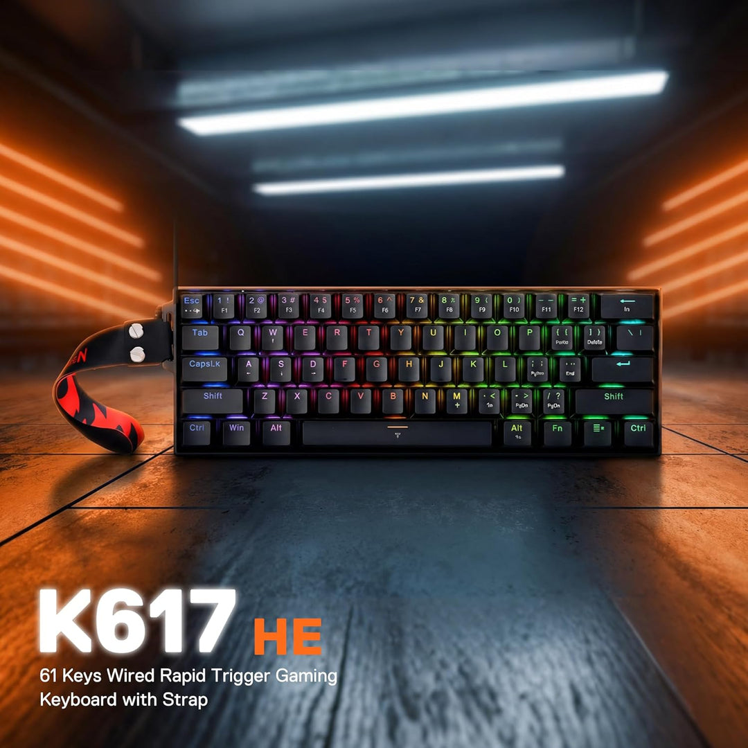 Redragon K617 HE Rapid Trigger - Teclado mecánico con cable para ju...
