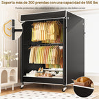 P4C Plus - Perchero enrollable con tapa, estantes de ropa