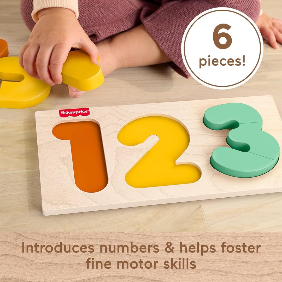 Fisher-Price Juguete Montessori de madera 1-2-3