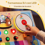 Montessori - Tabla de trabajo para niños pequeños, mesa de madera para DJ