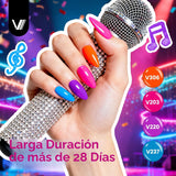 VANREESA Juego de 24 esmaltes de uñas de gel de neón, colores brill...