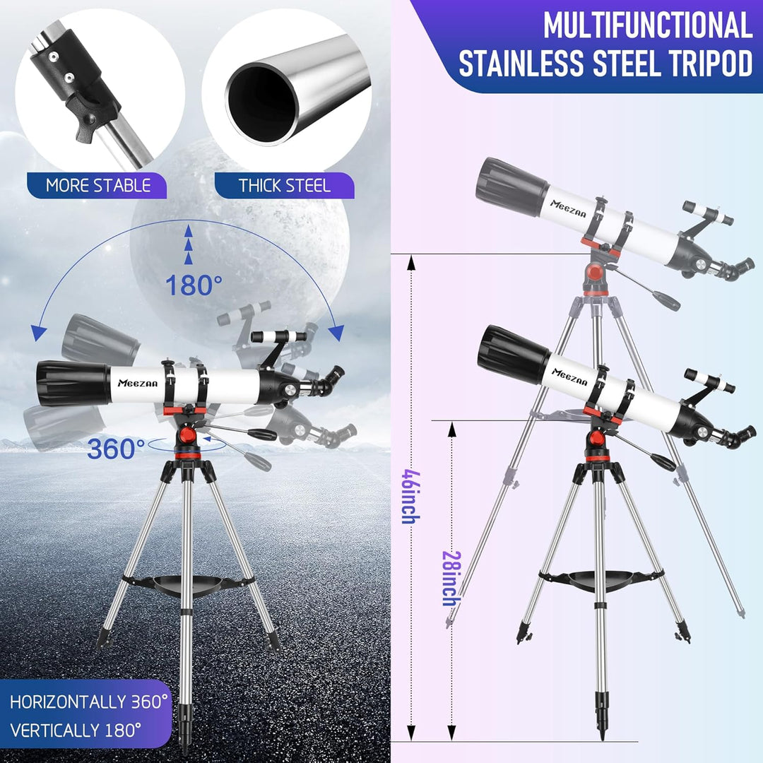 MEEZAA Telescopio Telescopio para Adultos de Alta Potencia