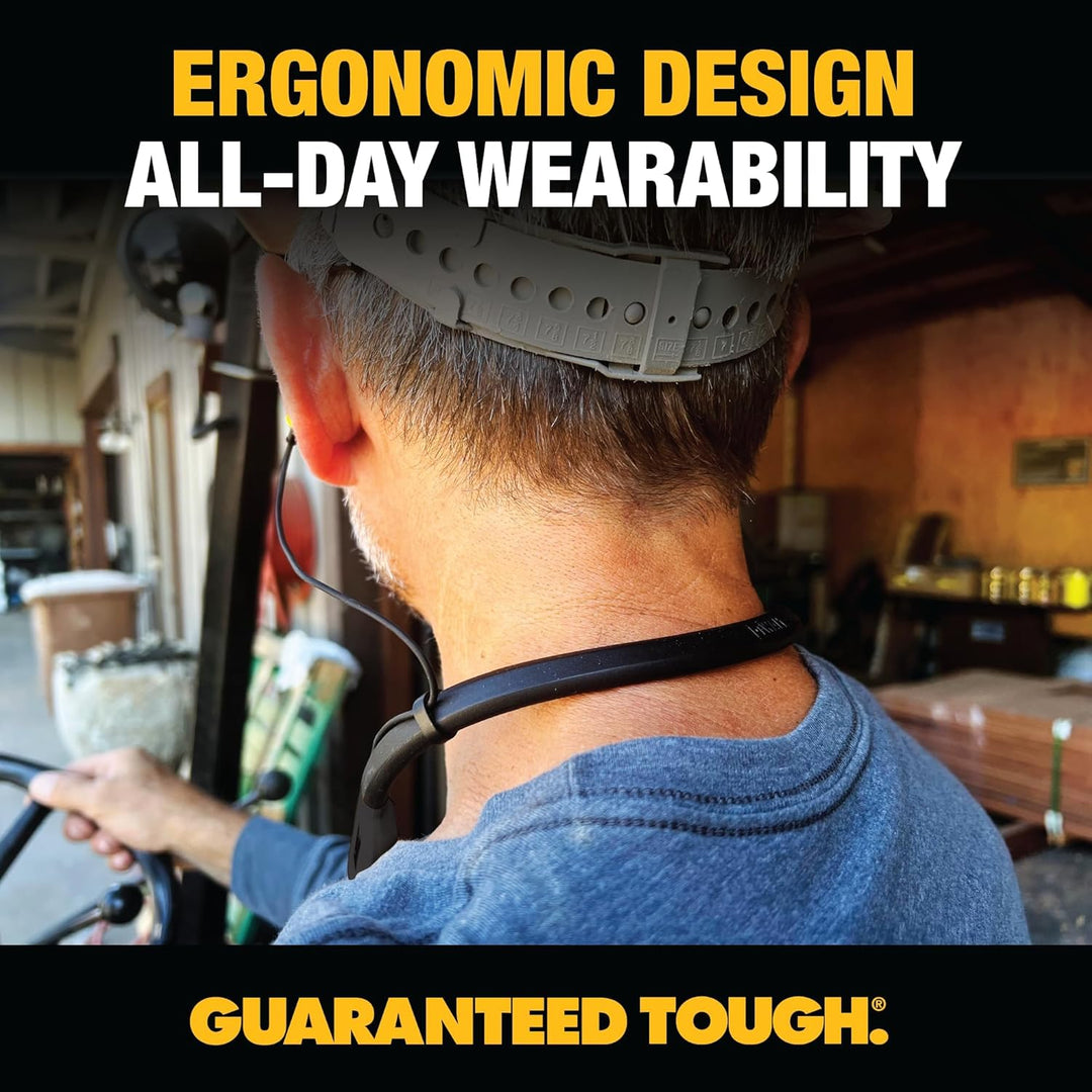 DEWALT Auriculares Bluetooth de Banda para el Cuello 2 en 1 Edición...