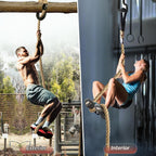 Cuerda de escalar para gimnasio - Cuerdas de ejercicio de 1.5 pulgadas de diámetro en longitudes de 10FT, 15FT, 20FT, 25FT, 30FT, 35FT, 40FT, 50FT para fitness y entrenamiento de fuerza, cuerda de escalada para adultos en casa, interior o exterior