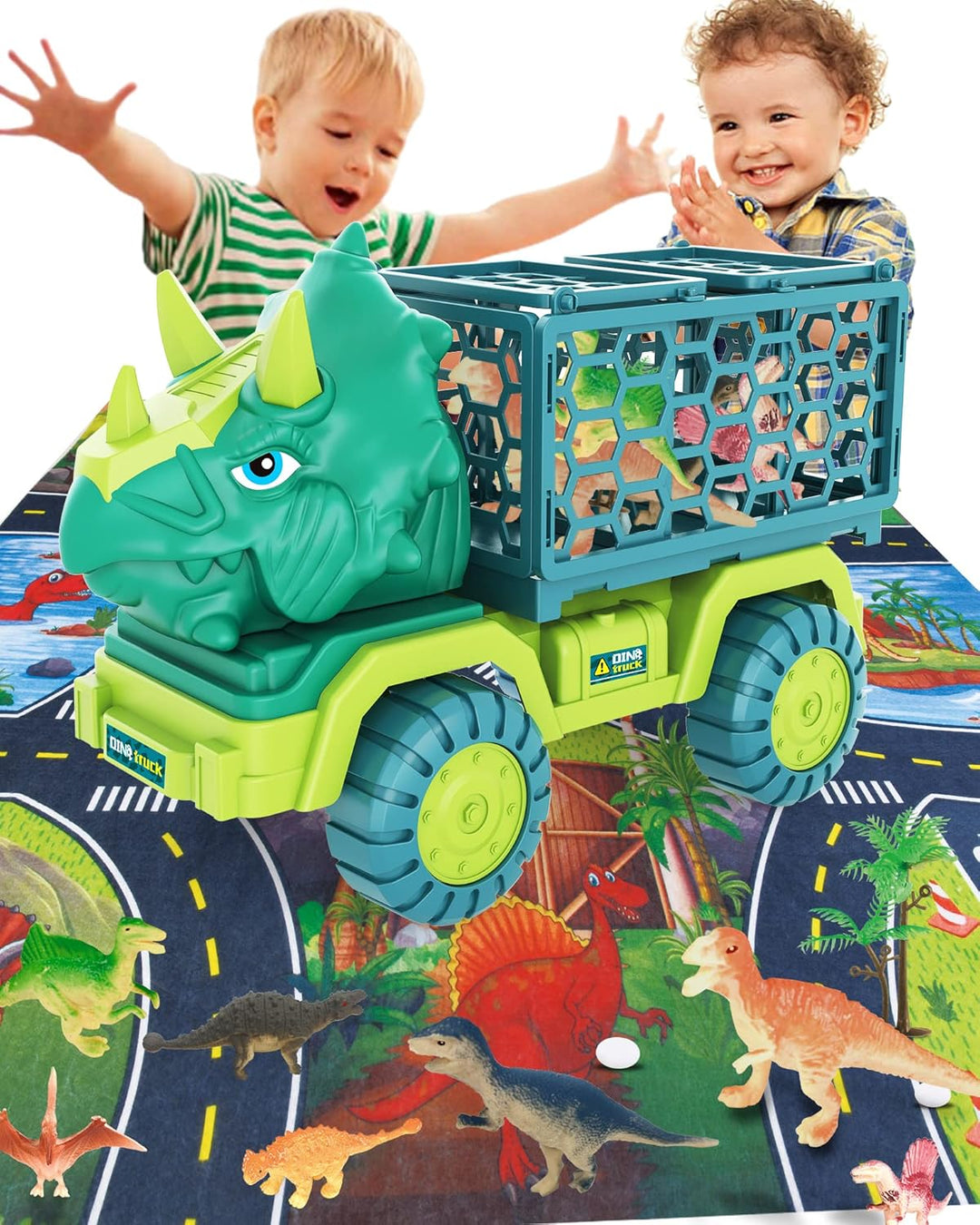Camión de dinosaurios de juguete para niños de 3 a 5 años, juguete...