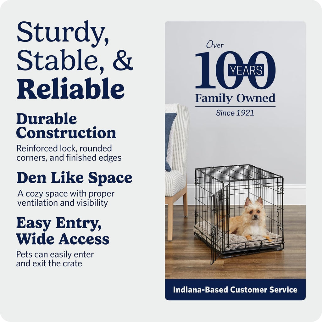 Midwest iCrate de una sola puerta de 24 pulgadas, para razas pequeñas, 12-20 libras