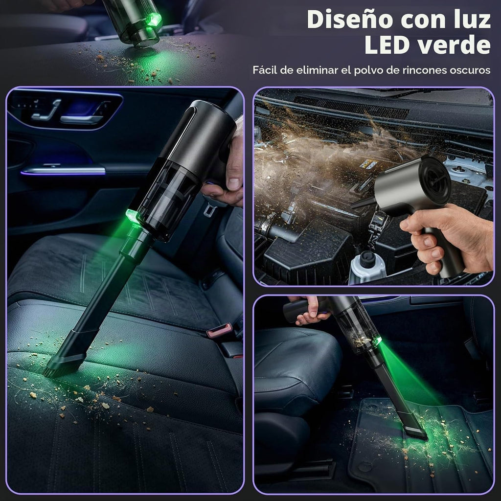 Aspiradora de coche portátil inalámbrica, aspiradora de mano mini