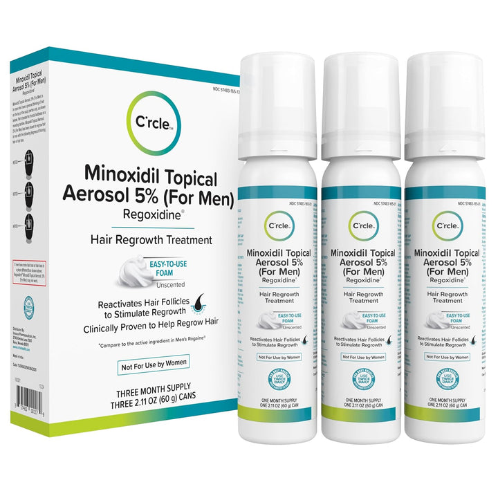 Regoxidine Men's 5% Minoxidil Foam ayuda a restaurar la pérdida...