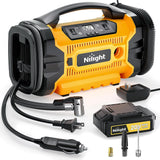 Nilight Compresor de aire portátil Inflador de neumáticos Bomba de...