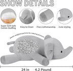 Animales de peluche con peso de elefante de 4.2 libras, juguete de peluche de elefante con peso de 24 pulgadas, almohadas de peluche, regalos para niños y adultos