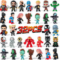 Figuras de acción de superhéroes, 32 piezas de minifiguras de superhéroes, increíbles recuerdos coleccionables de fiesta de gente pequeña, miniaturas heroicas de dibujos animados para niños