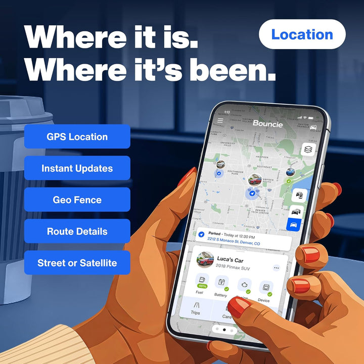 Bouncie GPS Tracker for Vehicles Real-Time Location Route