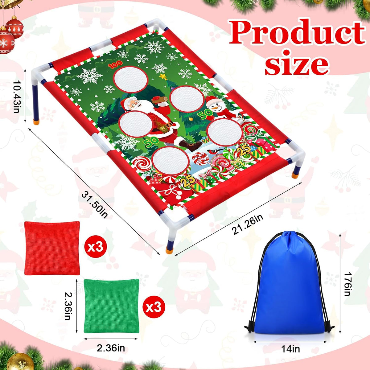 Gemscream Juego de lanzamiento de bolsas de frijoles navideños 6 bolsas