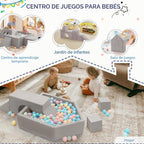 Juguetes de escalada para niños pequeños con hoyo de pelotas, 7 piezas de bloques de escalada de espuma para bebés con piscina de bolas, juego suave de actividades de escalada para niños