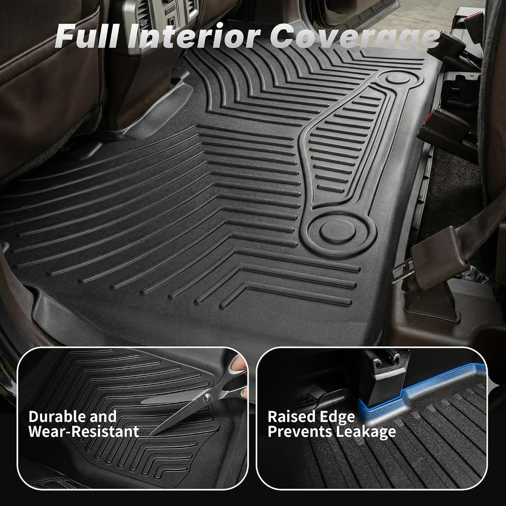 OEDRO Alfombrillas para Ford F-150 2015-2026 SuperCrew Cab 1er Banco