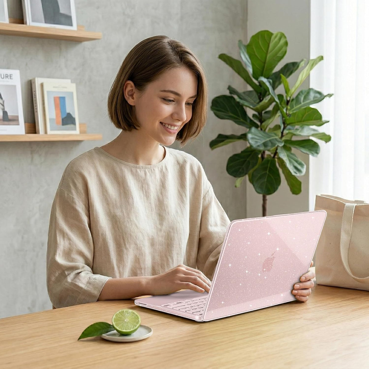 MEEgoodo Funda con purpurina para MacBook Neo de 13 pulgadas versió...