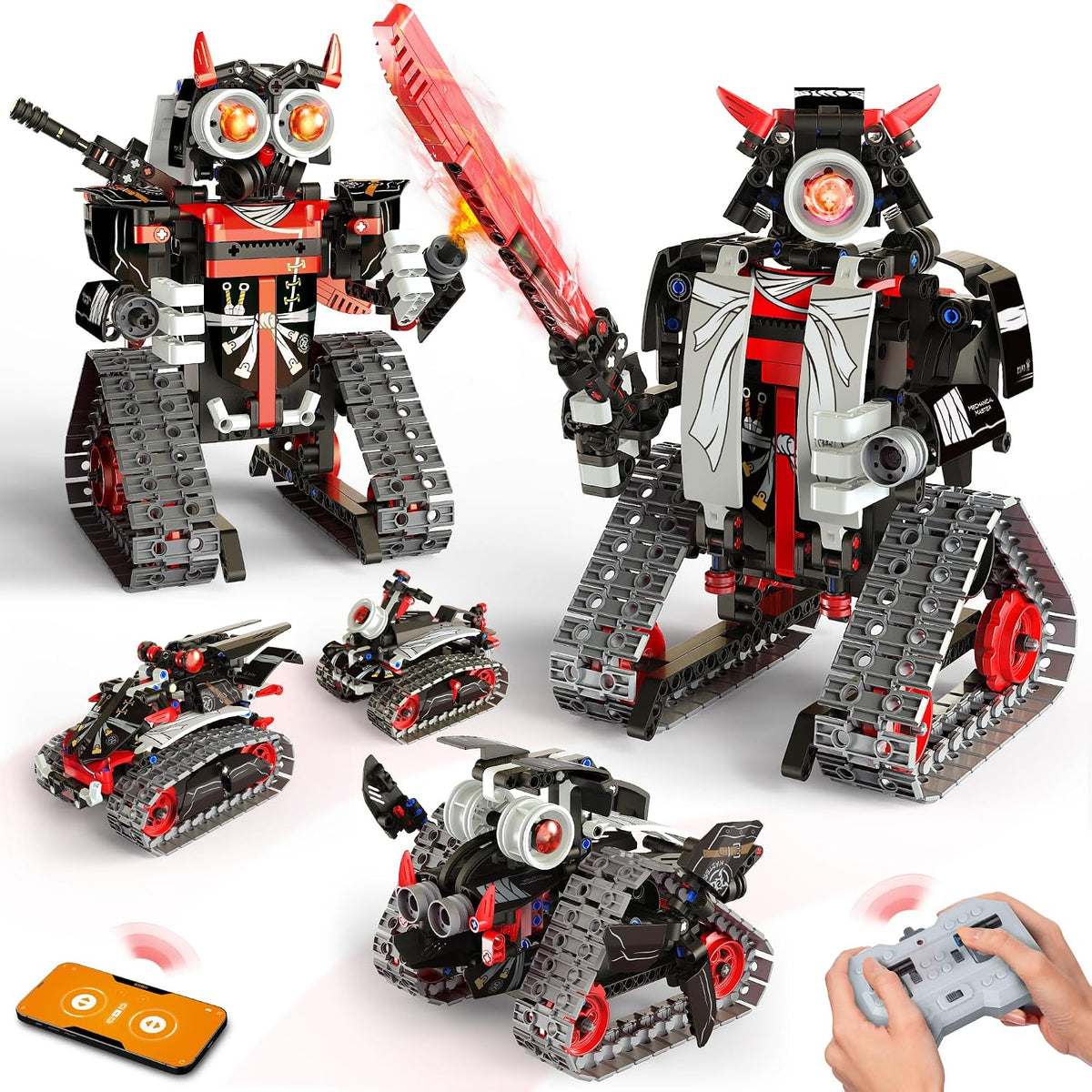 Opmind 5-en-1 STEM RC Robot Building Kit - 443PCS, Gift para Boys Ages 8-13