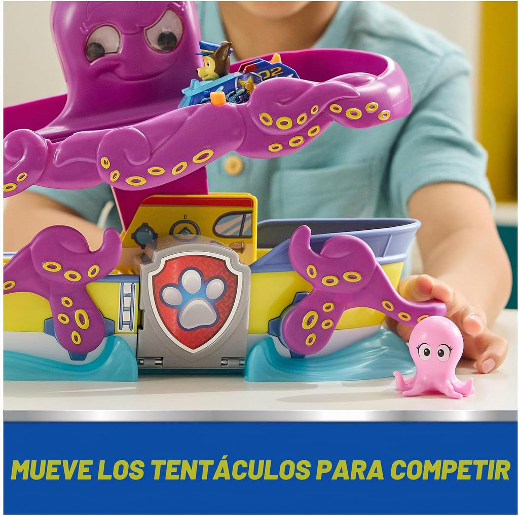 Set de juego PAW Patrol Pup Squad Pultopus Rescue con vehículo de juguete Chase