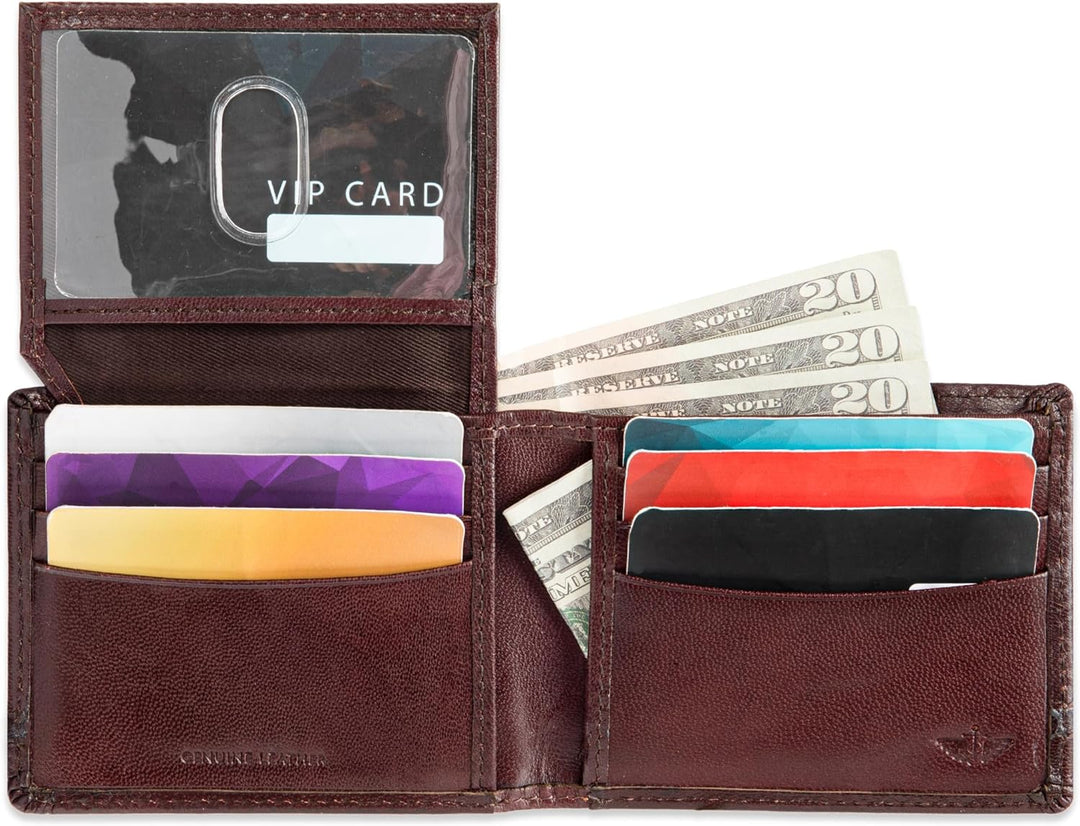 Dockers Mens piel Capacidad extra Slimfold Bifold Wallet