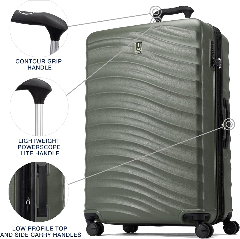 Travelpro Maxlite Air V2 Maleta de rueda giratoria con carcasa rígida ampliable, Verde pizarra