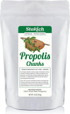 Stakich Trozos de propóleo de abeja - Puro, natural - 1 libra (16 onzas), 1 Pound