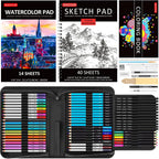 Soucolor Kit de dibujo de 76 piezas de suministros de arte, juego de