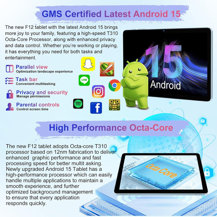 Tableta Android 15 30GB+128GB+1TB Expandible, 2026 Tabletas electró...