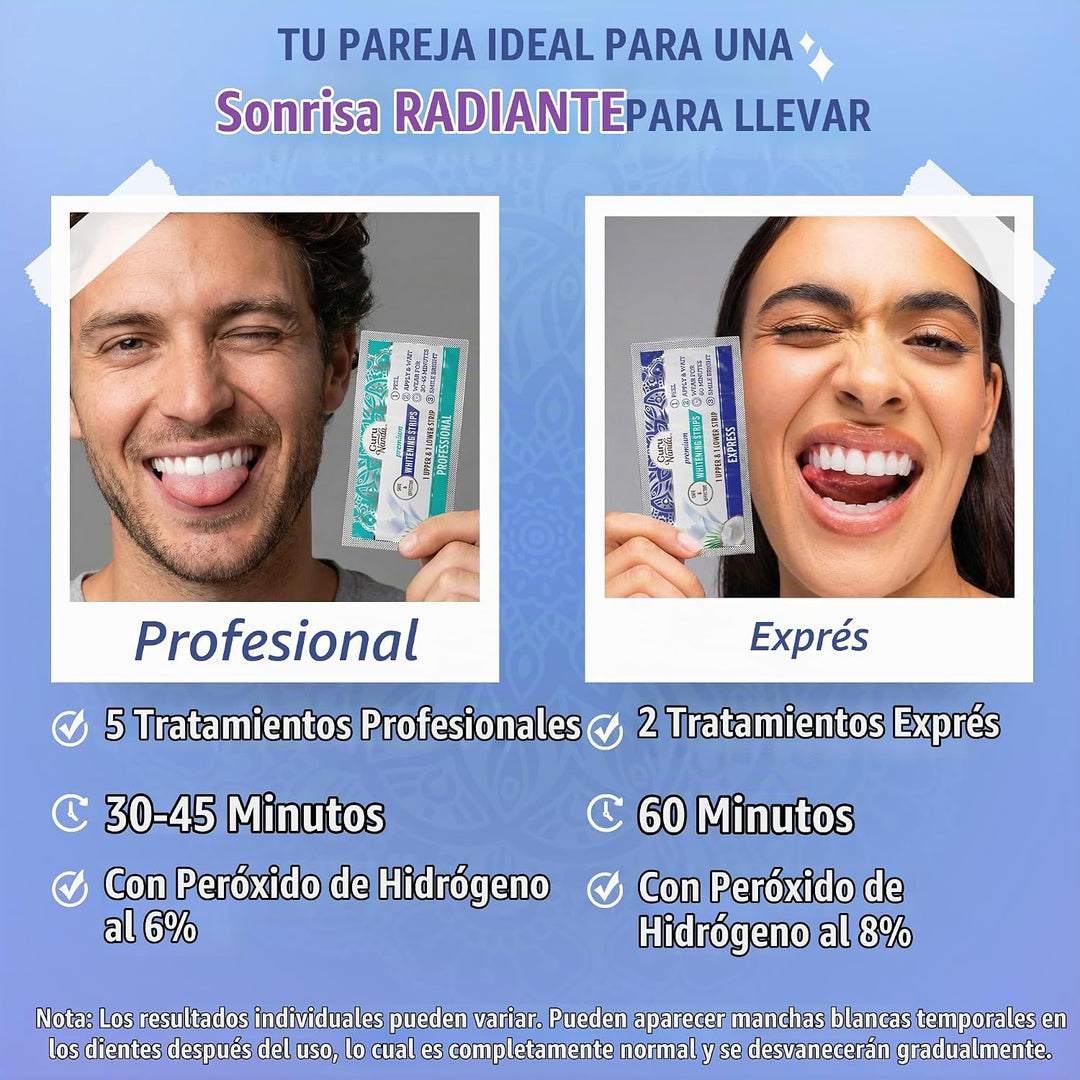 GuruNanda Tiras blanqueadoras dentales - Tratamiento de 7 días con...