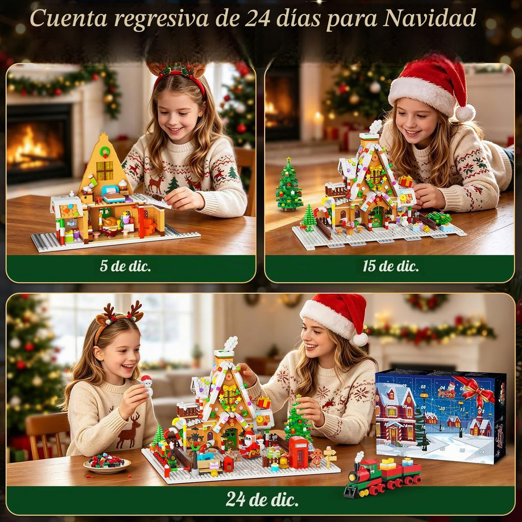 INSOON Calendario de Adviento 2026 Casa de pan de jengibre Mini juego de