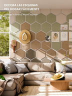 Paquete de 12 azulejos hexagonales de fieltro para tablón de