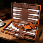 Backgammon Set para adultos, juego de mesa de viaje portátil con funda de