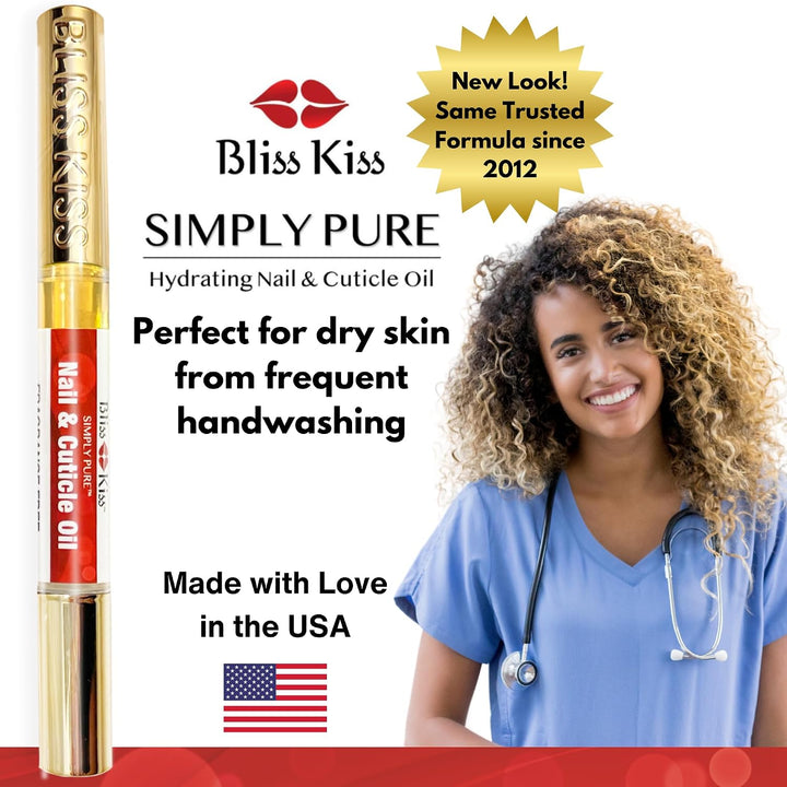 NUEVO Bliss Kiss simplemente aceite puro de cutícula y uña kit prin...