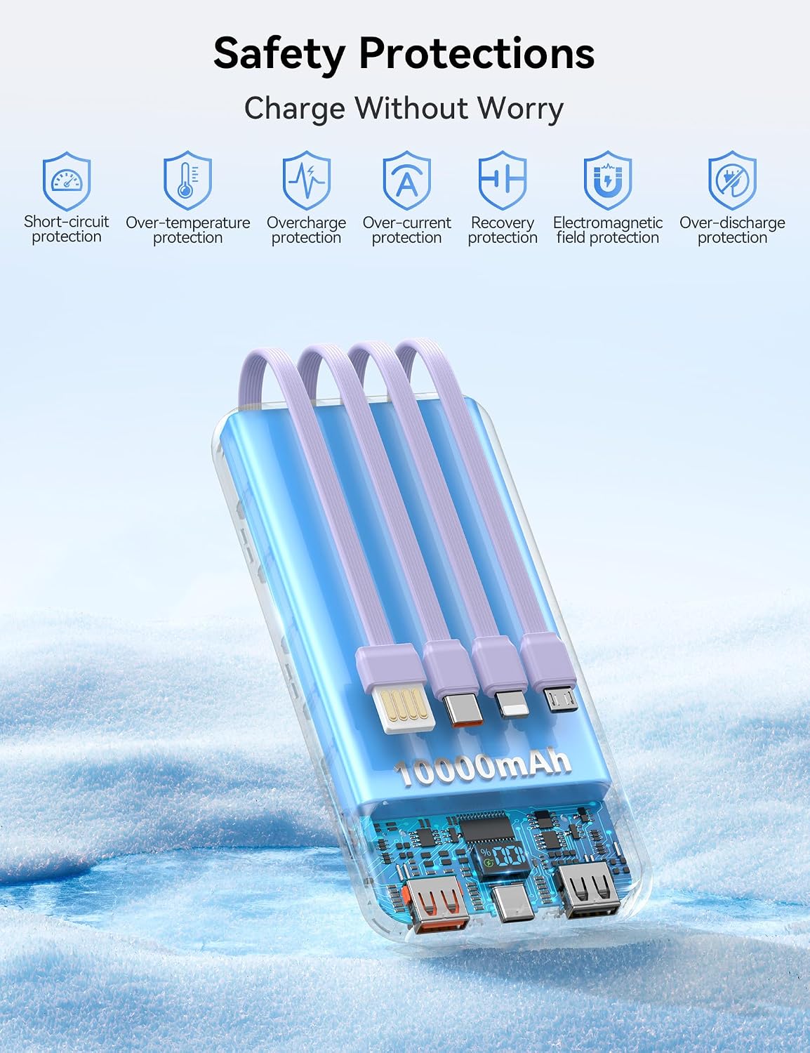 Cargador portátil, cargador de batería de carga rápida de 10000 mAh...