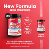 Optimum Nutrition Amino Energy Powder Plus Focus, con BCAA, electro...