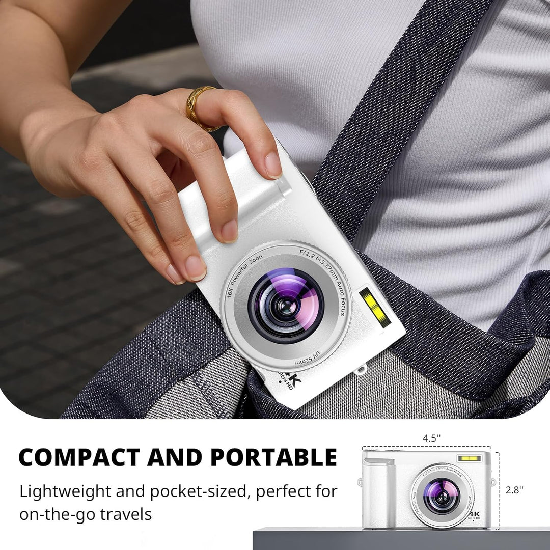 Duluvulu Cámara digital 4K para enfoque automático de fotografía, c...