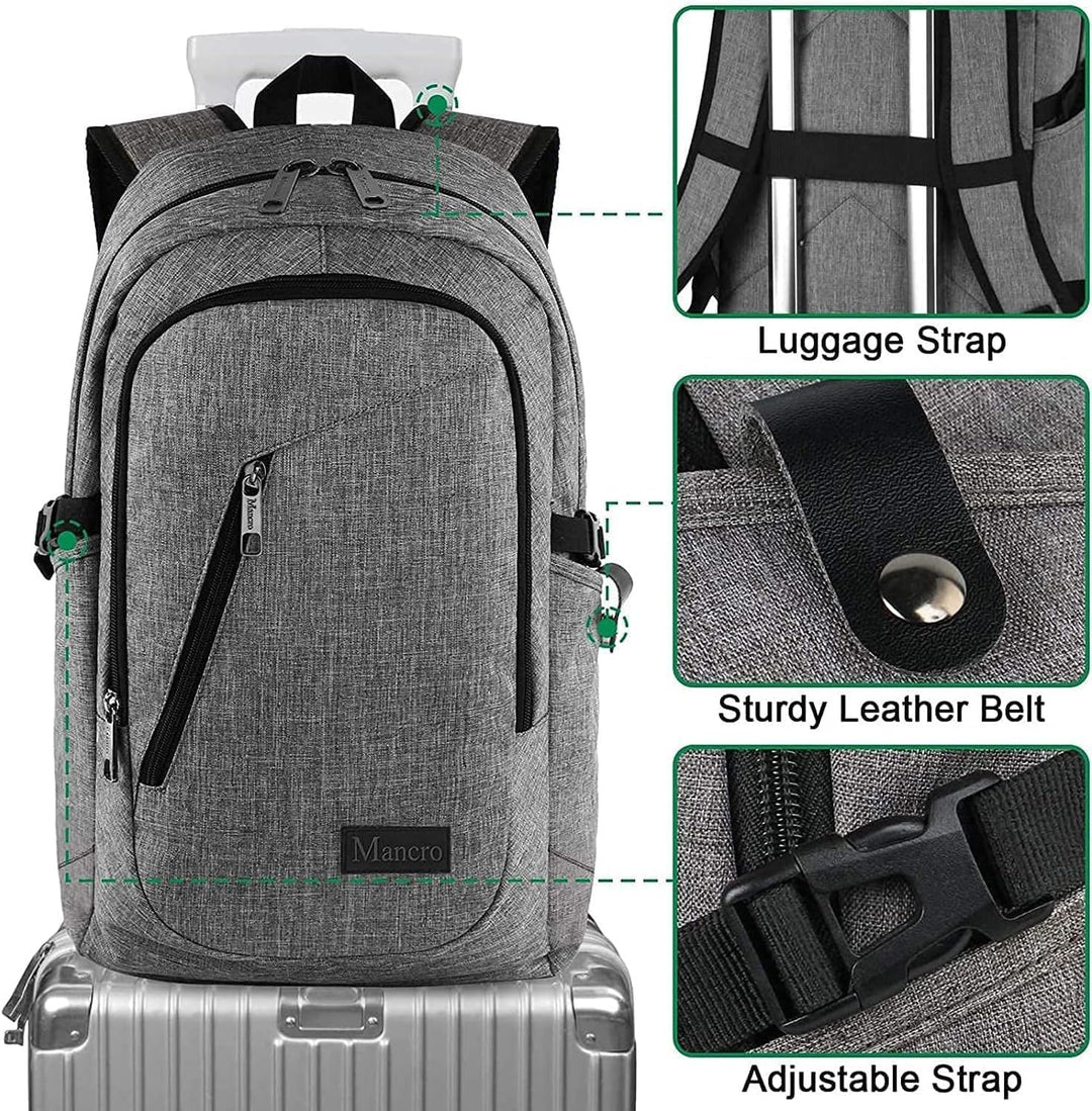 Mancro Mochila grande de negocios para laptop de 17.3 pulgadas, moc...